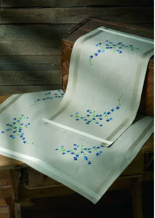 Permin Stickset Bedruckte Tischdecke m/gewebtem Rand 80x80cm